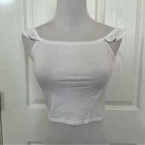Pacsun white cropped tank top
